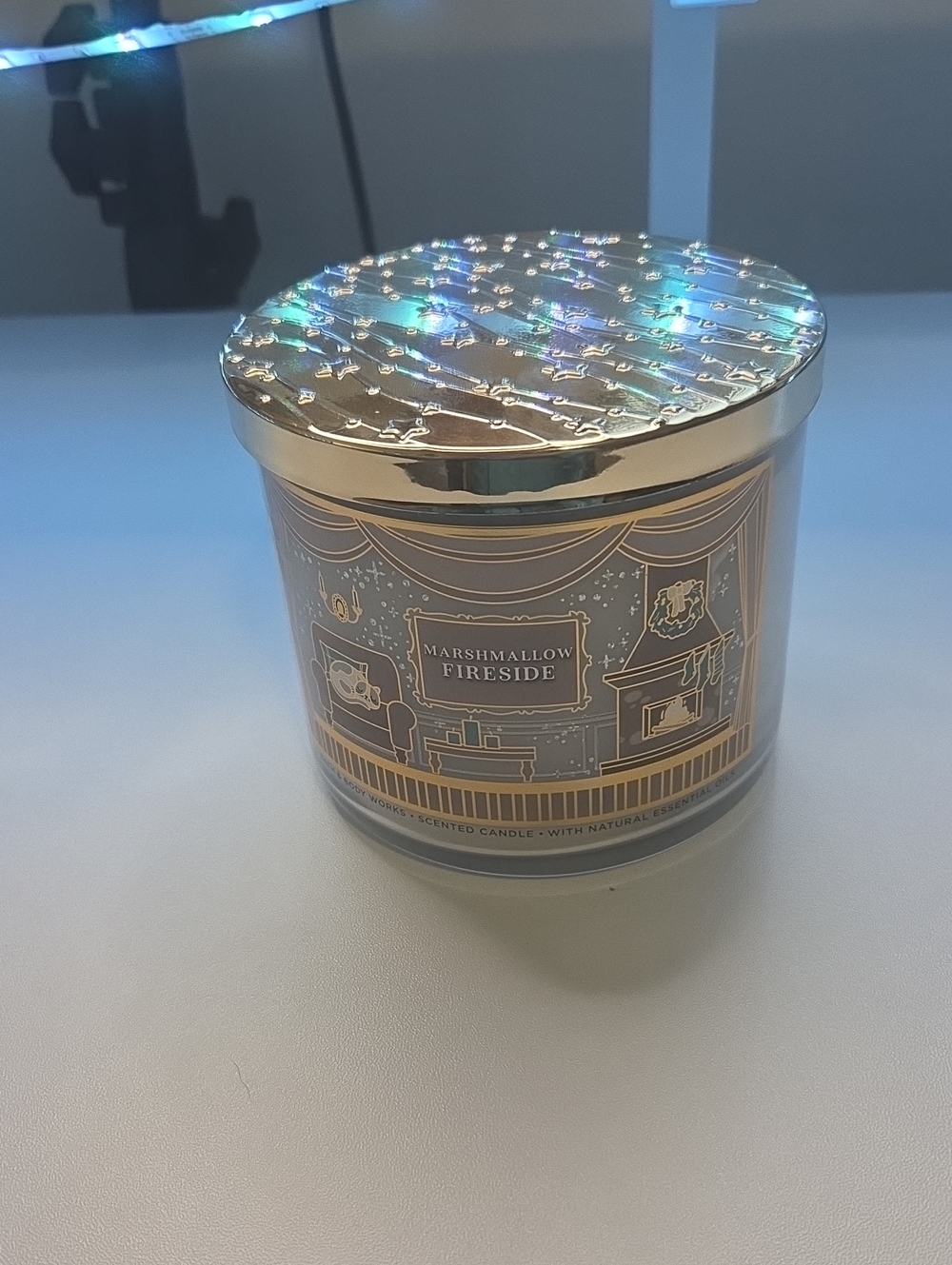 Bath And Body Works Marshmallow Fireside Scented Candle - Gold/Gray